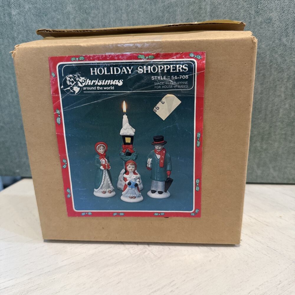 Vintage 1985 Christmas Around the World House of‎ Lloyd Holiday Shoppers Figures